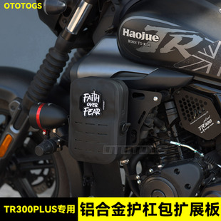 适用豪爵TR300plus改装保险杠装饰盖板护杠罩侧盖发动机防水包