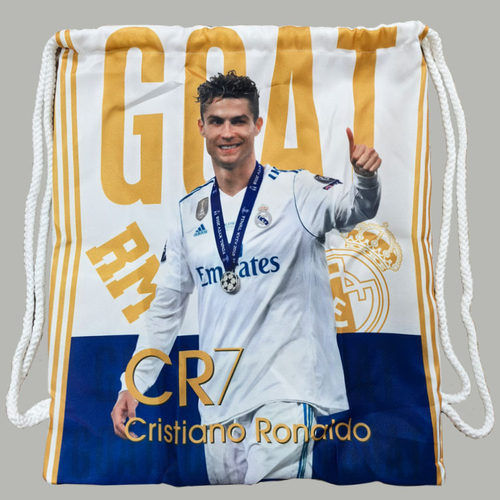 C罗CR7皇马曼联世界杯欧洲杯抽绳背包足球鞋袋背囊休闲训练束口袋