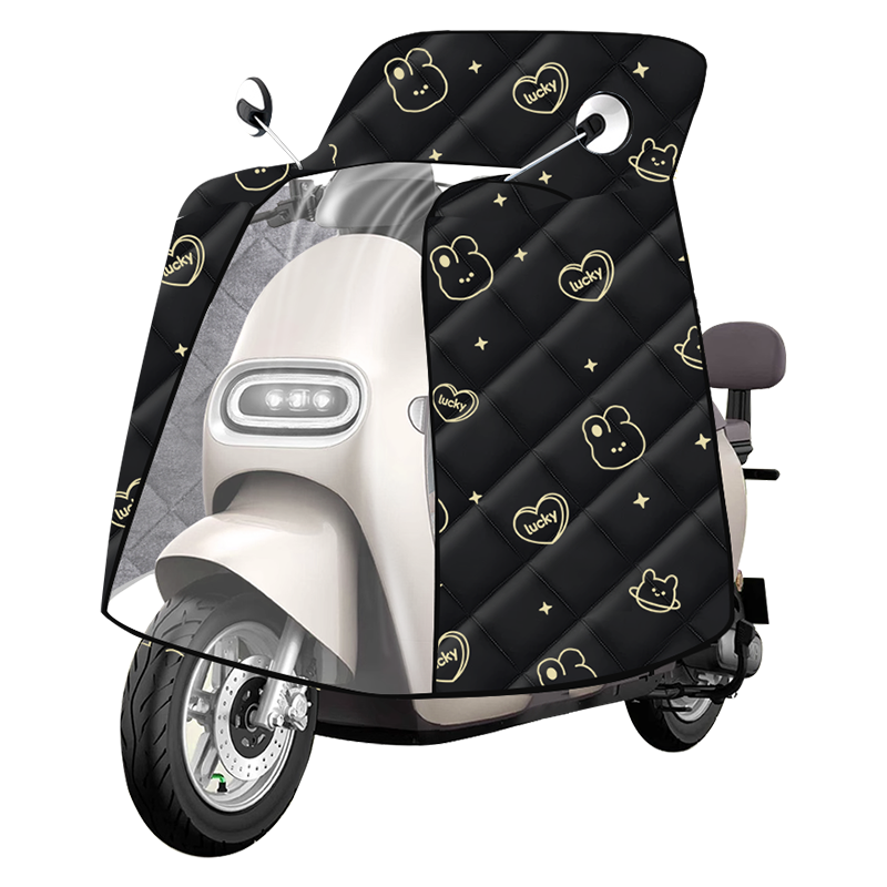 电动车挡风被冬季全包斗篷式加绒特厚电瓶摩托车防风防水罩斗篷式