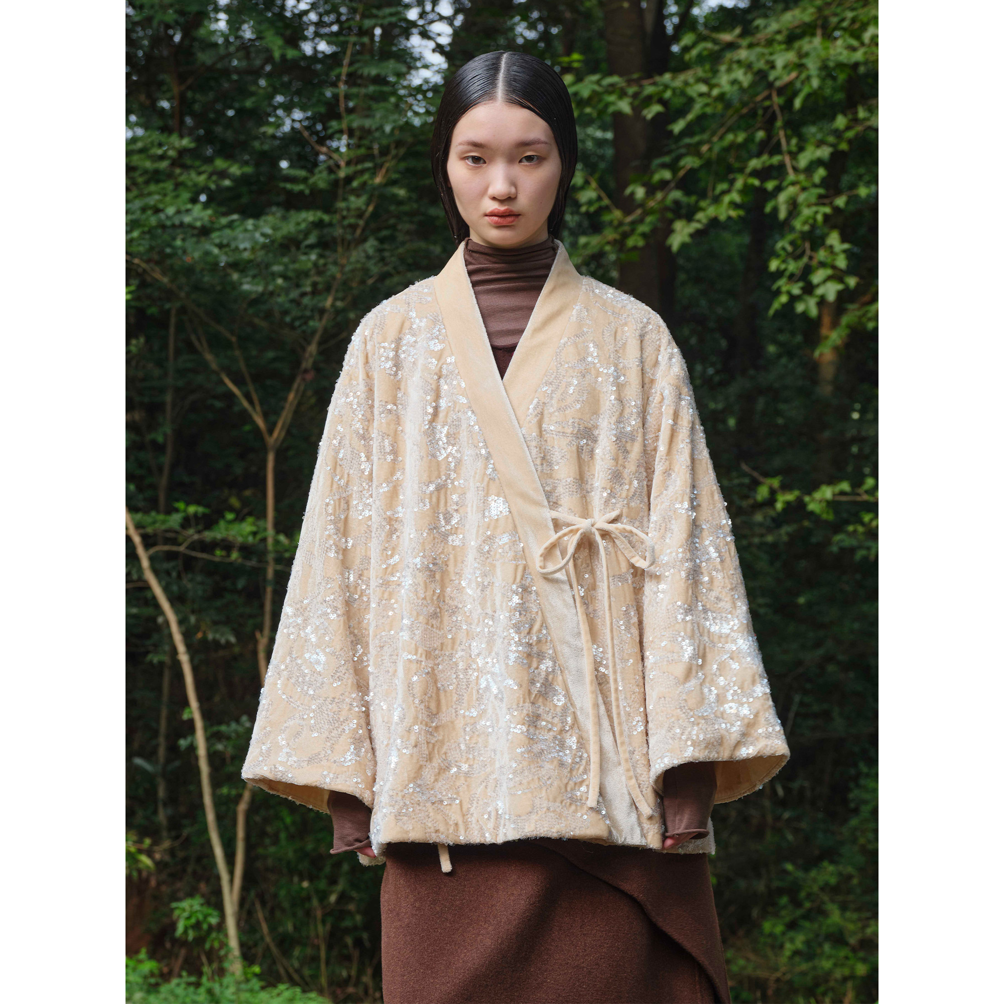 PaleBlueDot蓝点新中式珠片棉服