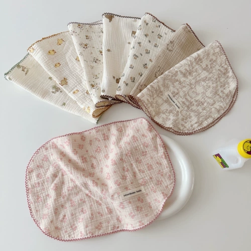 Детский хлопковый марлевый слюнявчик, детское полотенце для умывания для новорожденных, наплечники для кормящих грудью