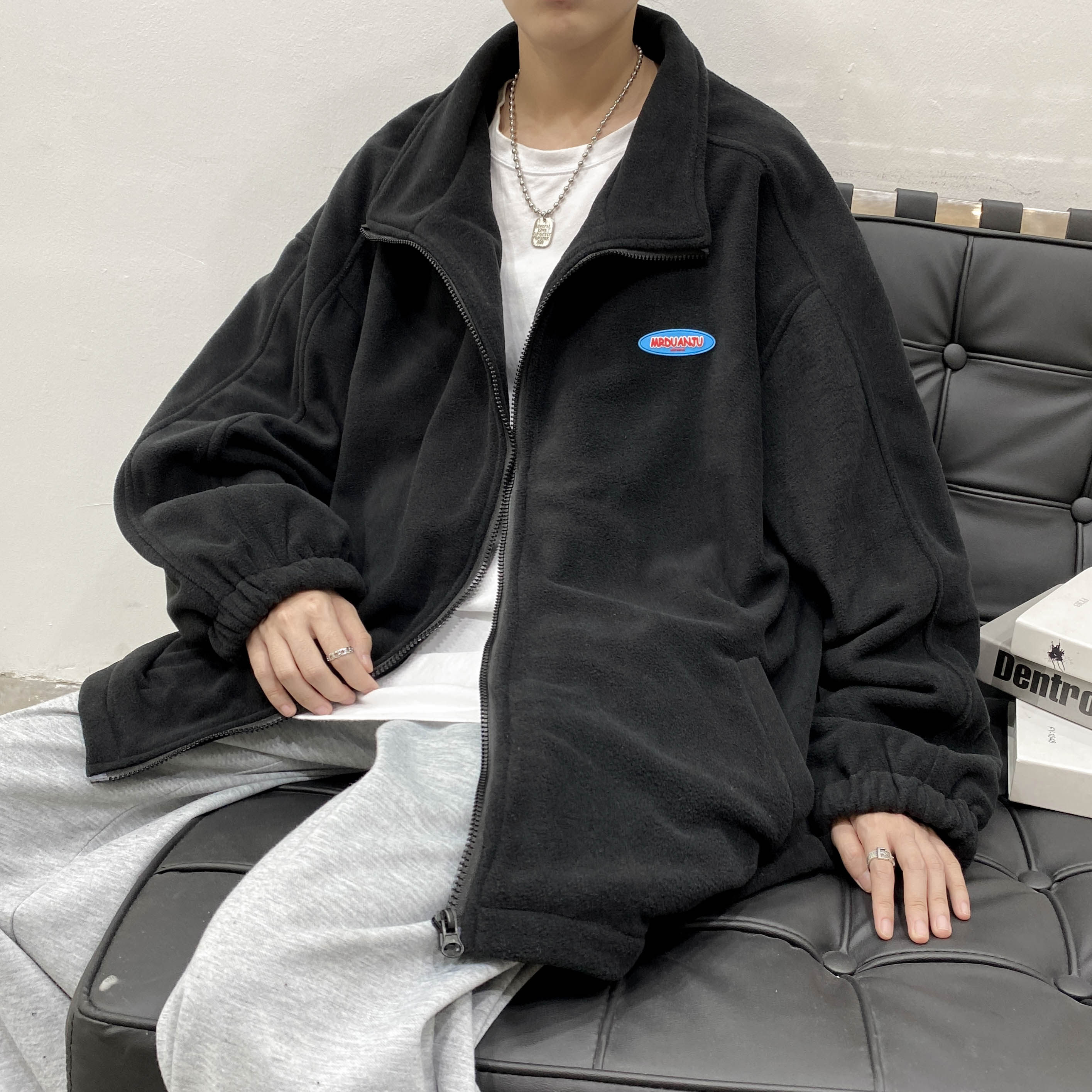 冬季羊羔绒棉衣男女同穿外套宽松加厚加绒棉服F387-P85,男装棉衣,星座617A-1（原B318A）