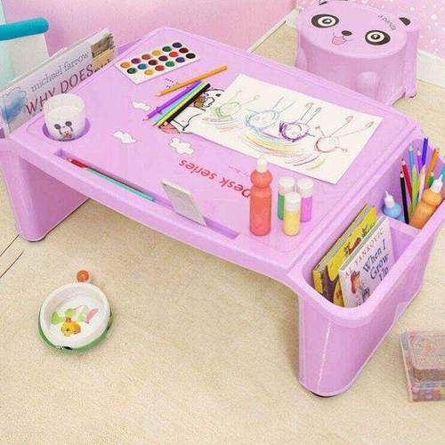 宿舍折叠学习桌 学生笔记本电脑塑料非床上儿童懒人膝上小书桌子