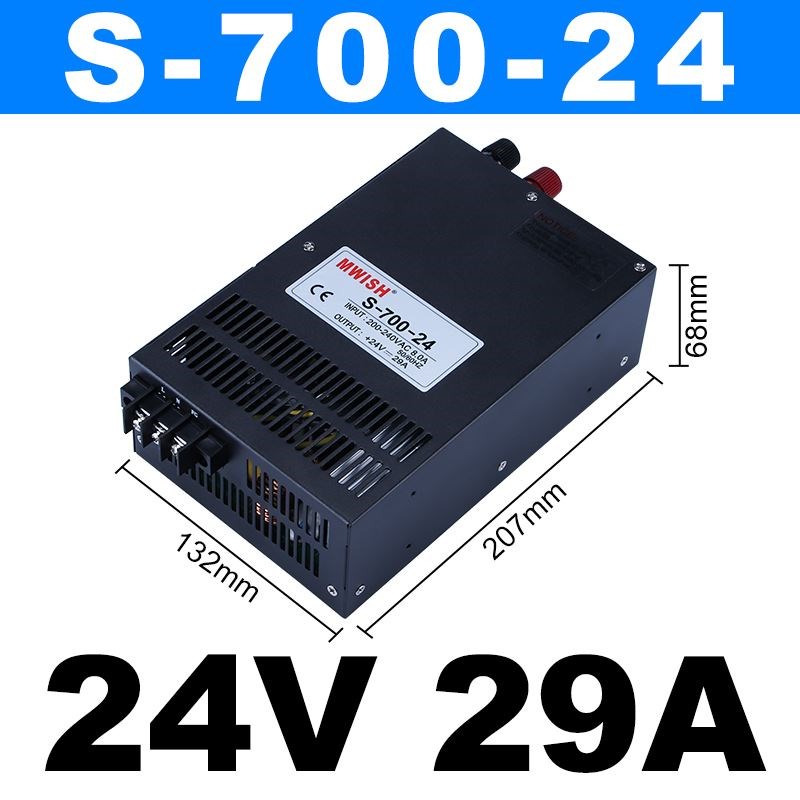 深圳明纬S-700W800W1000W1200W1500W大功率DC12V24V36V48开关电源