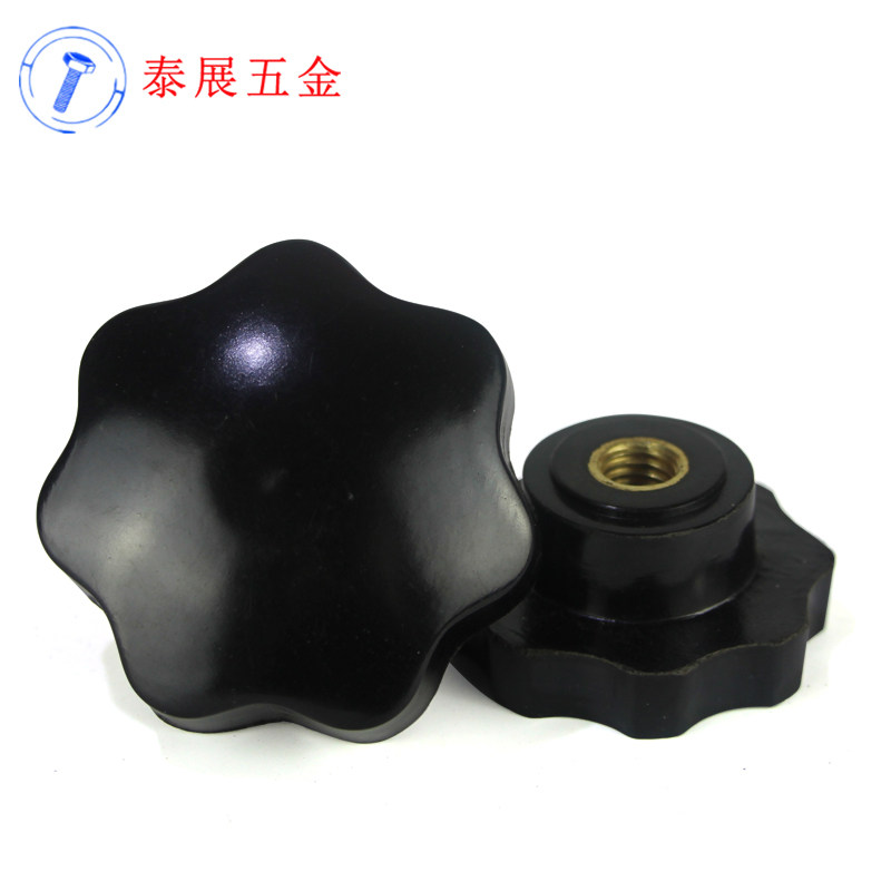手拧螺母星型M6M8M10M12塑料手拧螺母胶木星形螺母手柄球圆形螺母