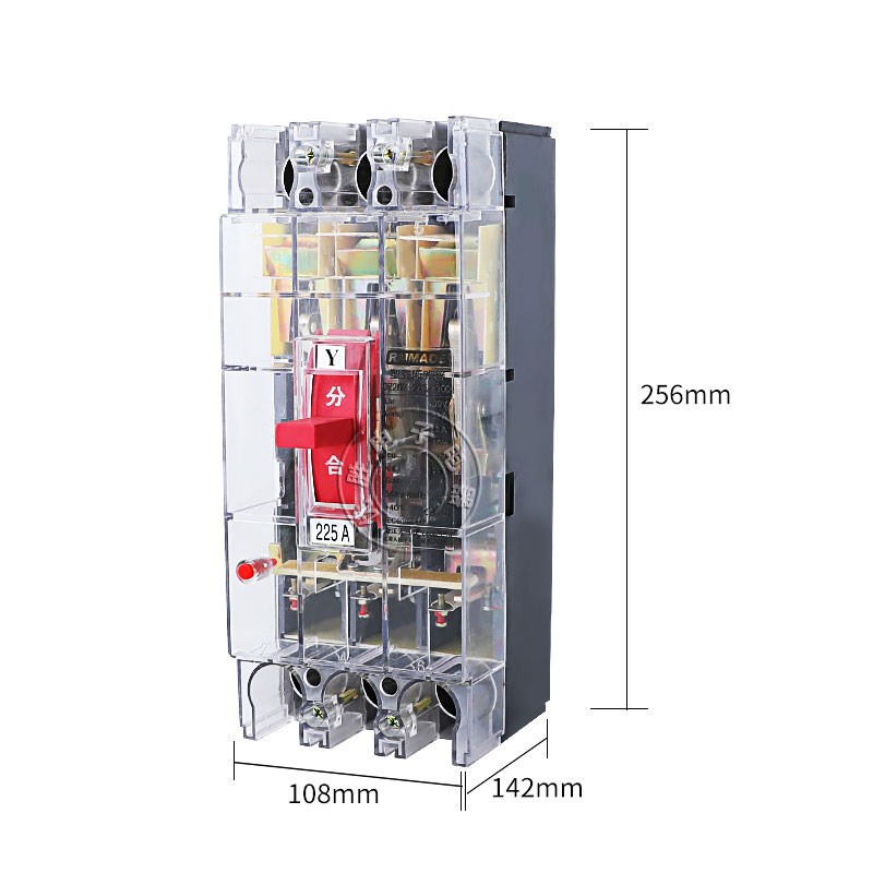 DZ20Y-100/3300 100A 225A400A3P空气开关三相三线透明塑壳断路器