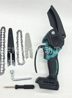 新品新4寸充电伐木锯6寸电链锯锂电锯链条锯无线电动锯修枝锯手持