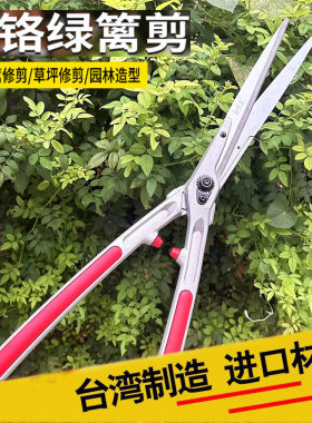 绿苑LH210绿篱剪园艺剪家用草坪修剪花草剪园林绿化大剪刀树枝剪