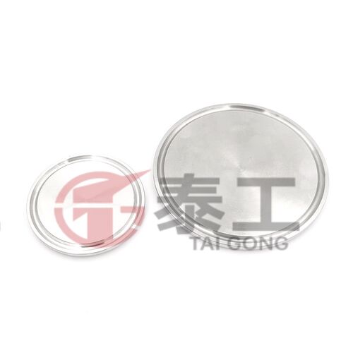 304/316L不锈钢快装盲板卫生级卡箍式堵头卡盘堵片快开盲盖闷板38