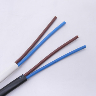 起帆RVV/RVVB2x0.5/0.75/1/1.5平方护套软电线拖线板线两芯电源线