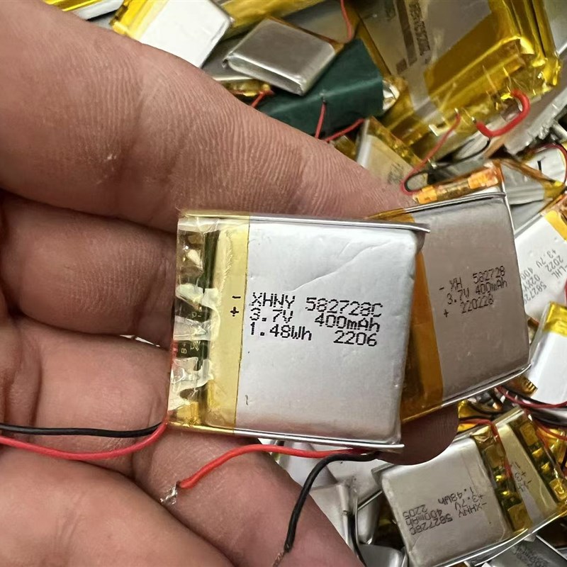 拆机的3.7V聚合物400mah软包带保护板582728儿童Y定位手表电池
