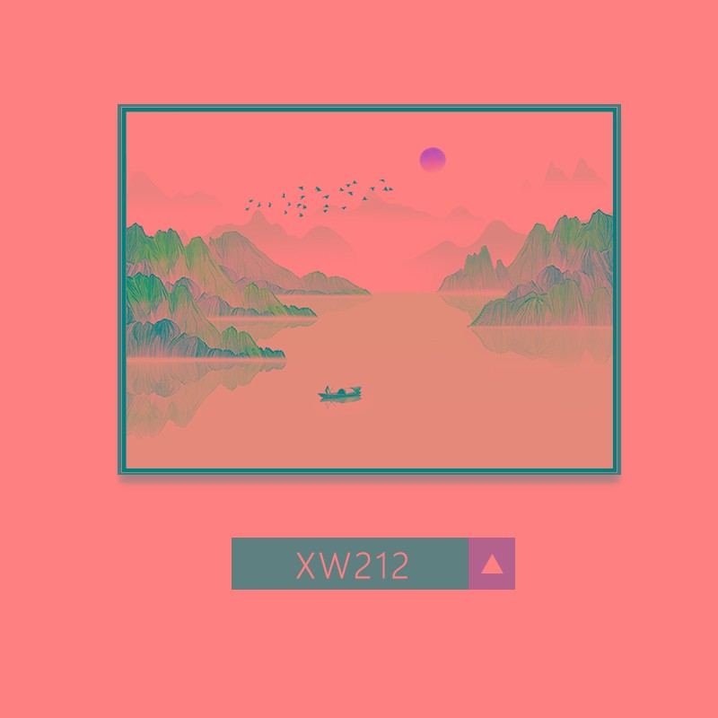 新中式电表箱装饰画免打孔遮挡箱电闸盒子配电箱客厅餐厅空开壁画