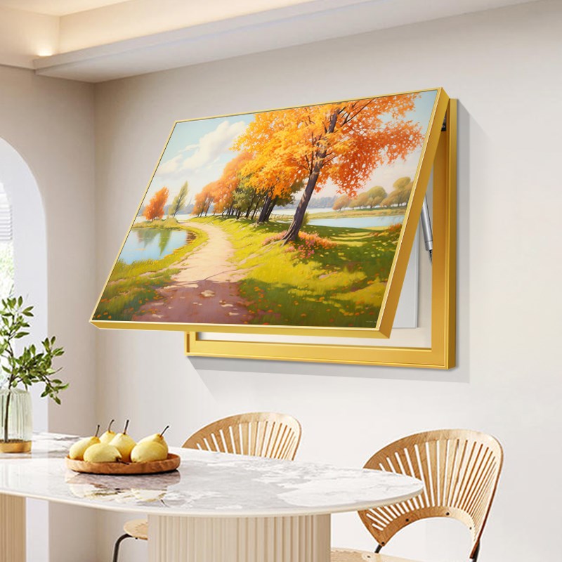 丰收麦田电表箱装饰画餐厅配电箱遮挡画免打孔电源盒子总开关挂画