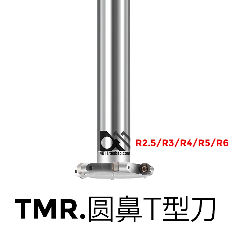 R2.5R3R4R5R6圆鼻T型铣刀杆三面刃 TMR C20-C25-150-4T-6T