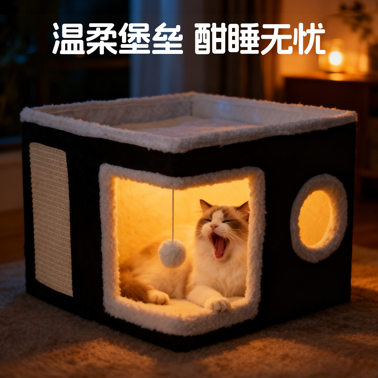 猫窝正方体豪华可折叠收纳猫别墅大号封闭直角猫房子豪华冬季猫窝,宠物/宠物食品及用品,猫笼子/猫别墅,淘宝优惠券,粉丝福利购,淘宝优惠卷