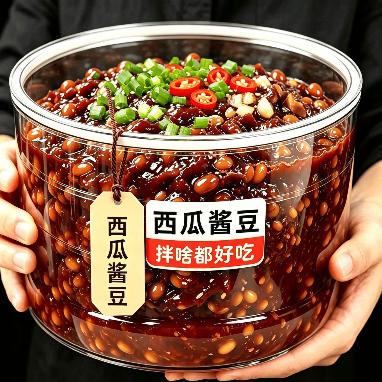 西瓜酱豆河南特产老式酱豆子拌面拌饭下饭菜酱夹馍酱瓜豆酱豇豆酱