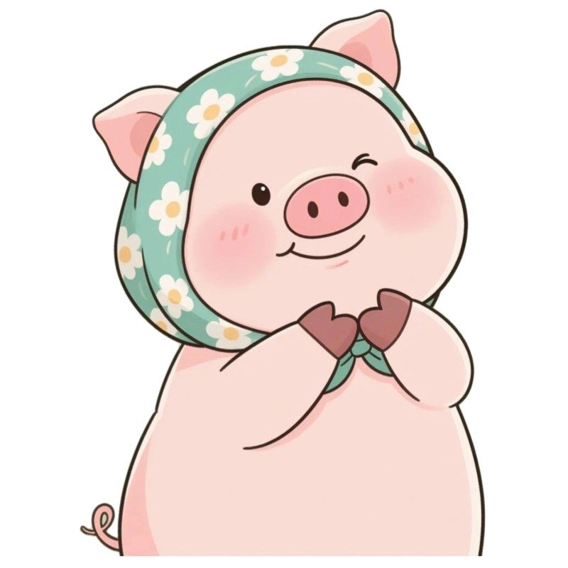 可爱花小猪贴纸浴室墙面装饰电动摩托遮丑补洞冰箱柜子墙贴画自粘,家居饰品,软装墙贴,淘宝优惠券,粉丝福利购,淘宝优惠卷