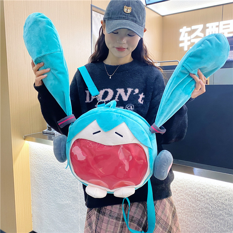 卡通斜挎包可爱可爱jk毛绒双肩包