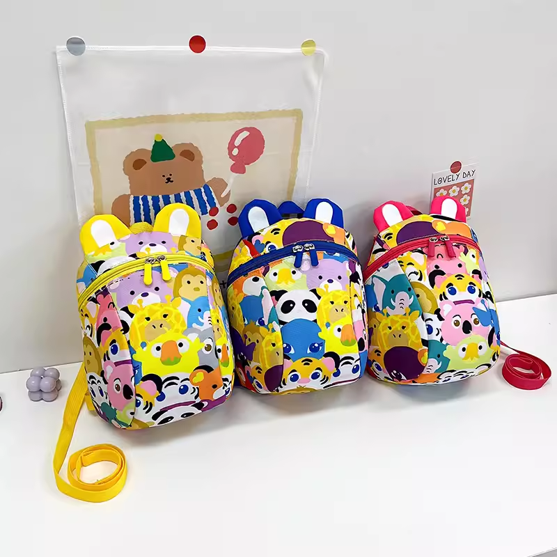 2024新款恐龙动物熊猫尼龙幼儿园双背1-3-5岁小朋友女孩男童双背