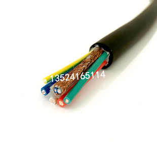 高柔性耐弯折TRVV双绞屏蔽+信号线+电源线一体防腐蚀组合拖链电缆