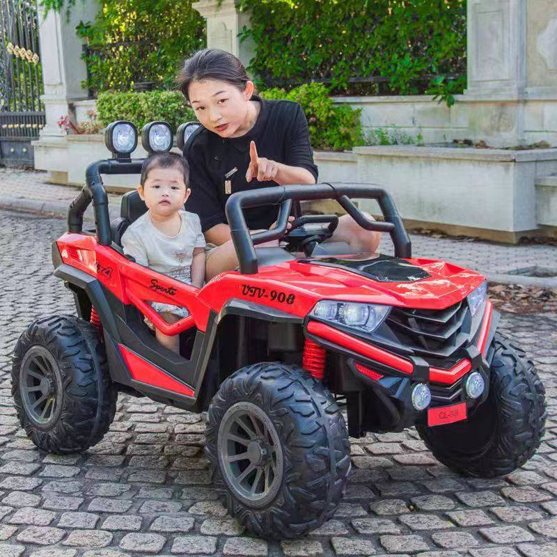 儿童电动车四轮遥控汽车小孩宝宝可坐大人超大越野双座玩具童车