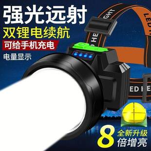 日本进口头灯2025新款强光超亮军工远射可充电防水头戴夜钓鱼矿灯