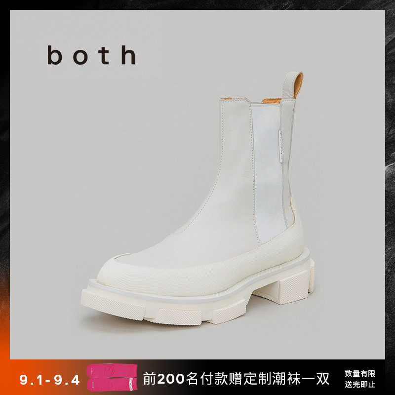 both GAO切尔西靴百搭皮靴时尚英伦马丁靴女黑白烟筒靴四季薄款|ruв категории Женская обувь, сапоги - от Buy2taobao.com для оказания профессиональной услуги покупки агента Taobao