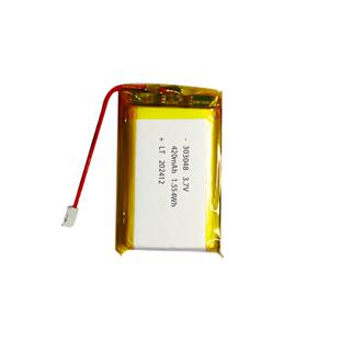 工厂303048聚合物锂电池420mAh3.7V训狗器电动指甲刀足容充电电芯