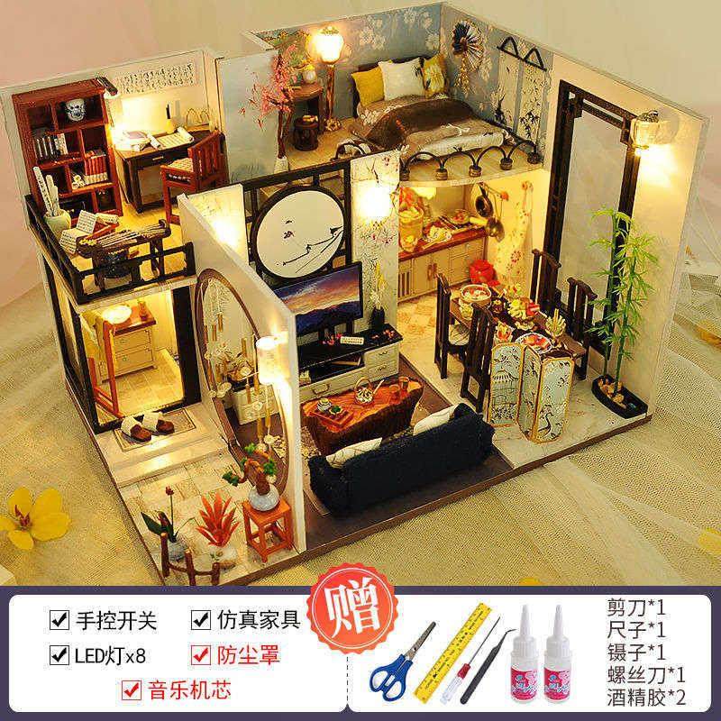 。模型屋diy小屋生日礼物阁楼手工房子拼装模型创意礼品送闺蜜女i