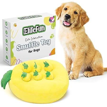 my elite fun puzzle snuffle mat for dogs - pineapple food
