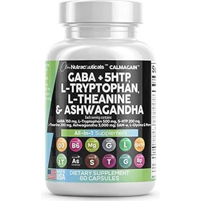 Clean Nutraceuticals GABA 750mg 5 HTP 200mg L Tryptophan