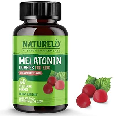 NATURELO Melatonin Gummies for Kids – Non-GMO， Gluten-Fre