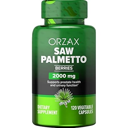 ORZAX Saw Palmetto 2000 mg， Support Urinary Functions and