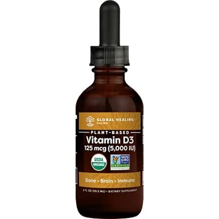 Global Healing Center USDA Organic Vitamin D3 5000IU Liqu