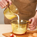 刻度牛奶杯微波炉加热早餐杯带盖烘培量杯带刻度耐高温热奶杯子