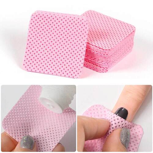 Lint Free Wipes Nail Polish Remover Pad Manicure Cleaning To