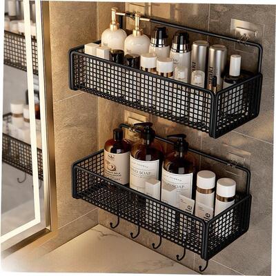 Bathroom Shelves Kitchen Wall Shelf Shower Storage Rack挂架