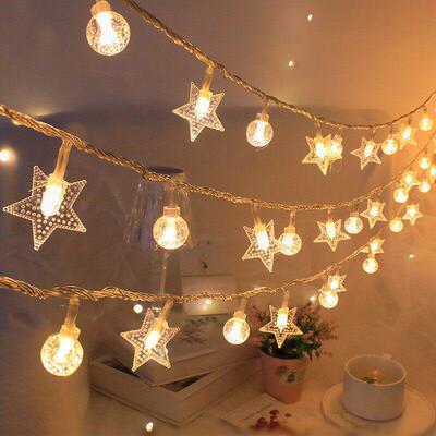 Solar LED String Lights: Xmas Star Globe, Outdoor Wedding
