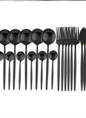 24pcs Western Dinnerware Set Stainless Steel Cutlery 餐具
