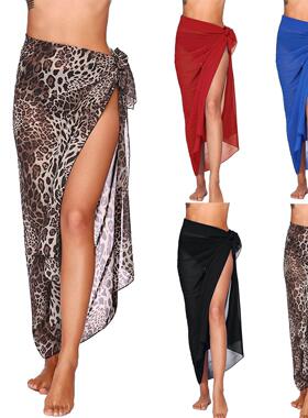 Women Chiffon Swimwear Pareo Scarf Beach ver Up Wrap Kaftan