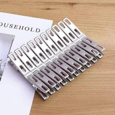 20pcs Stainless Steel Clothespins Kitchen Sealing Clips