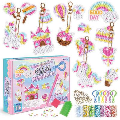Gem Diamond Painting Art Kits for Kids Cute Stickers with Ke