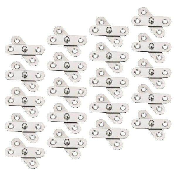 20 Pcs Hidden Hinge Rotatable 360 Degree Door Pivot Toy Box