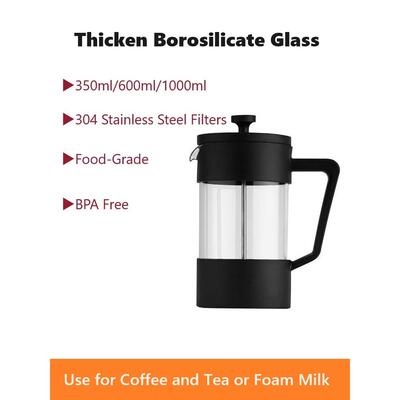 French Press Coffee Maker Tea Pot 350ml/600ml/1000ml