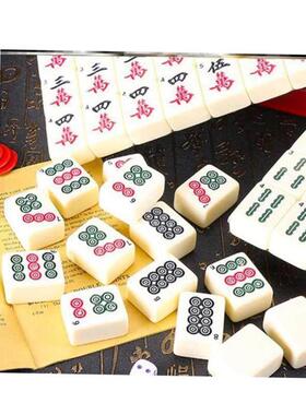 souvenir chinese mahjong game set english descrip wood case