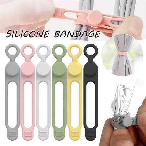 Silicone Cable Ties,Cord Organizer,Cable Straps,Reusable Cor