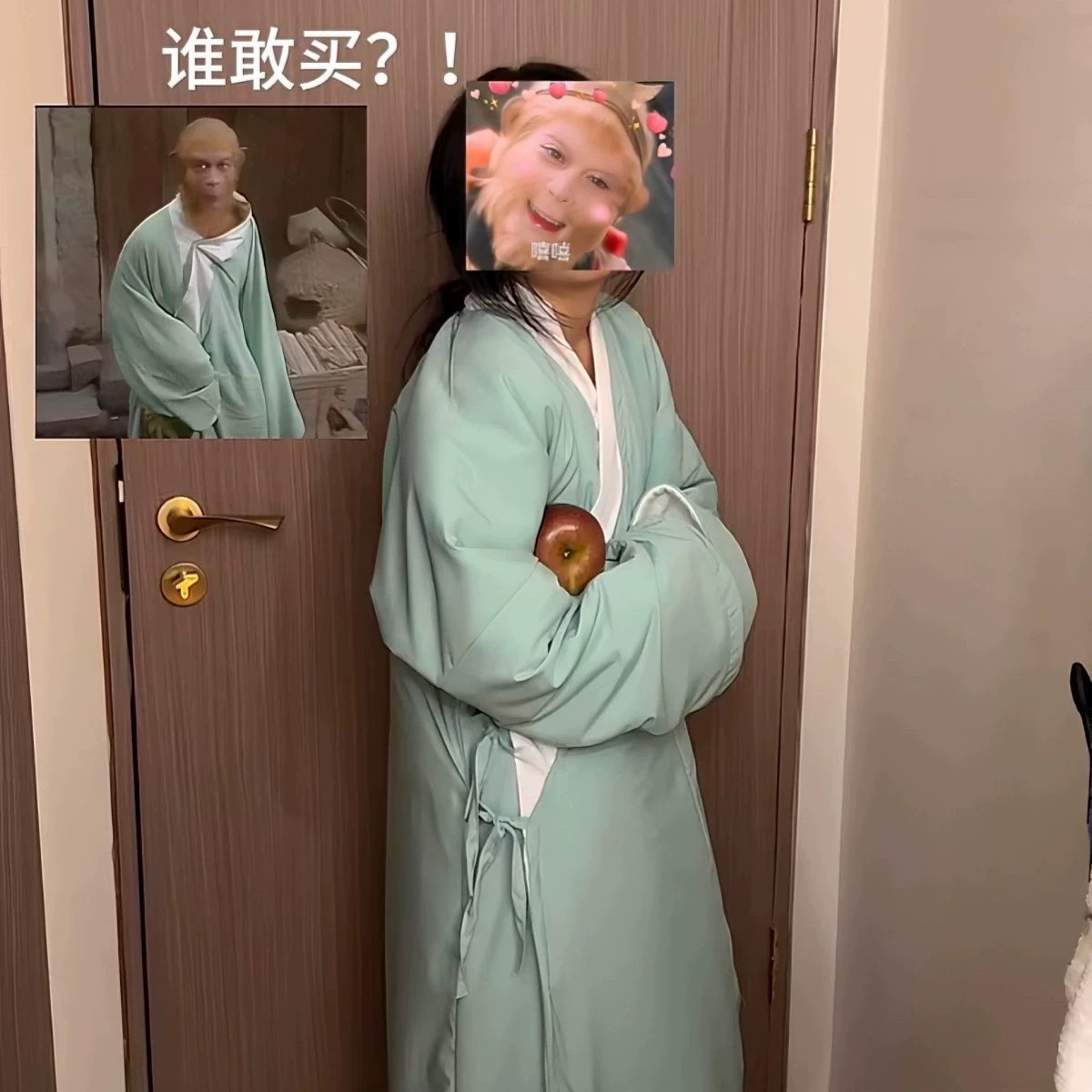 猴哥加棉家居服搞怪cos孙悟空表情包同款睡袍新中式保暖外穿睡衣