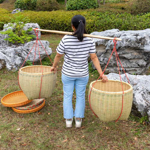 手工竹编大号箩筐竹筐