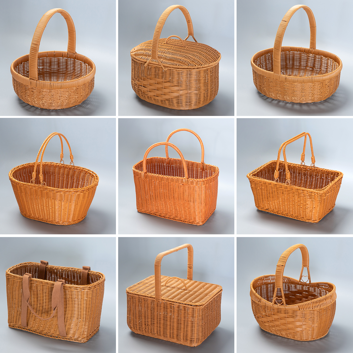 大号仿藤编织水果礼品篮