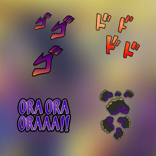 jojo表情紧张气氛拟声词车贴